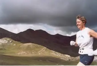Sylvette Mouchard effectuant son 9ème tour (juillet 2002)